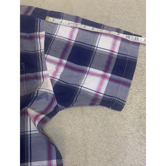 Walnut Creek Shirt Adult 2XL Collared Button Up Plaid Short Sleeve Mens Shirt - Picture 9 of 9